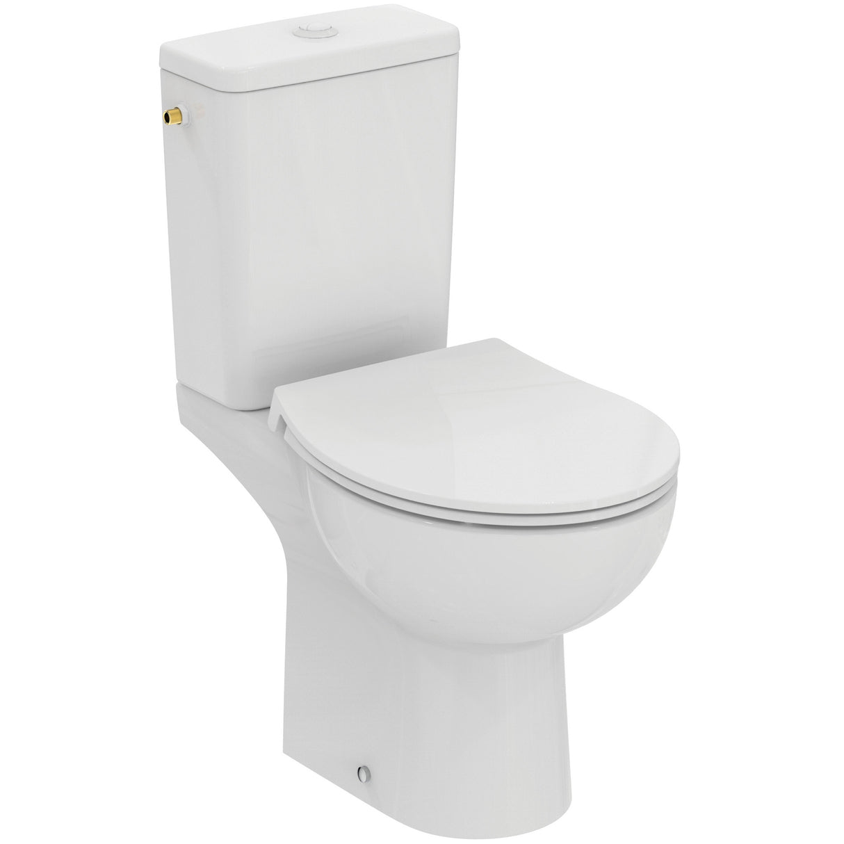 Pack WC au sol sans bride caréné 2,5/4L TIRSO + avec abattant frein de chute déclipsable