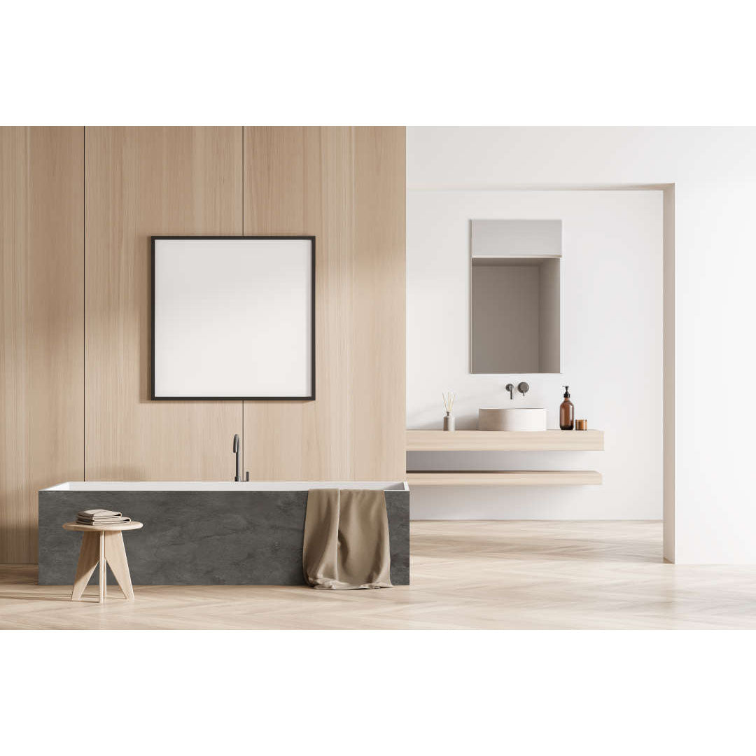 Panneau de baignoire TABLIPANEL - Décor Béton Noir - Finition Mat