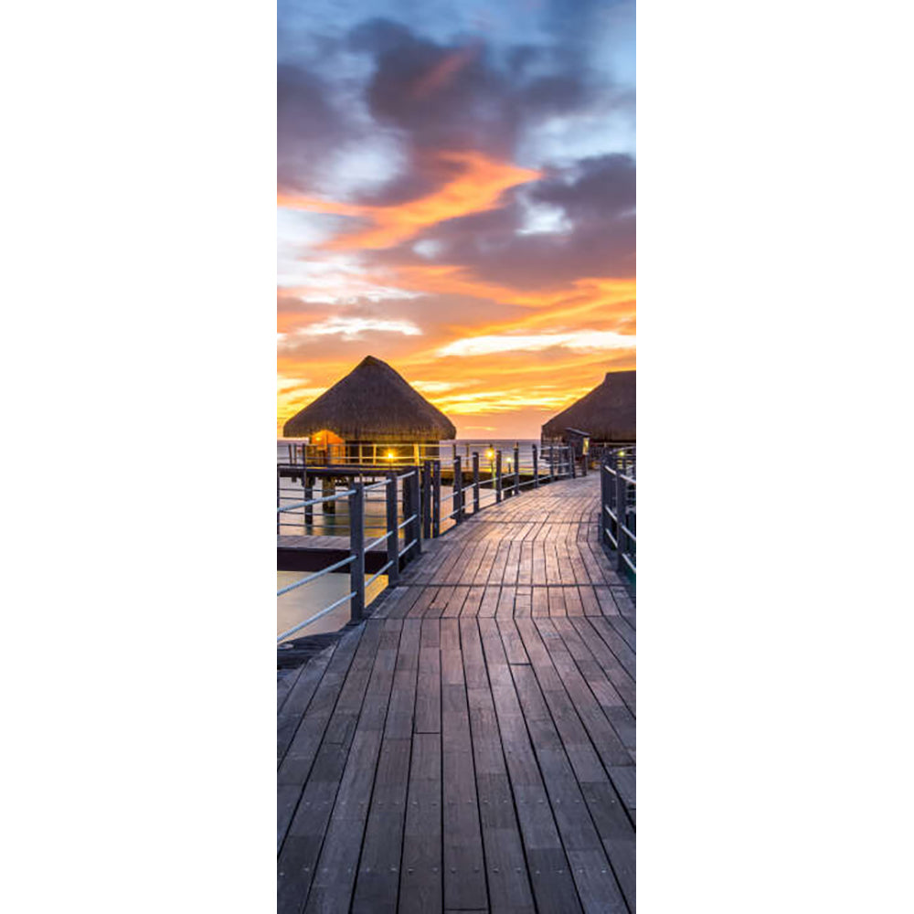 Panneau mural douche VIPANEL - Paysage urbain Bora Bora - Finition brillant