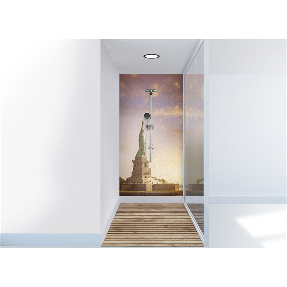 Panneau mural douche VIPANEL - Paysage urbain Statut liberté - Finition brillant