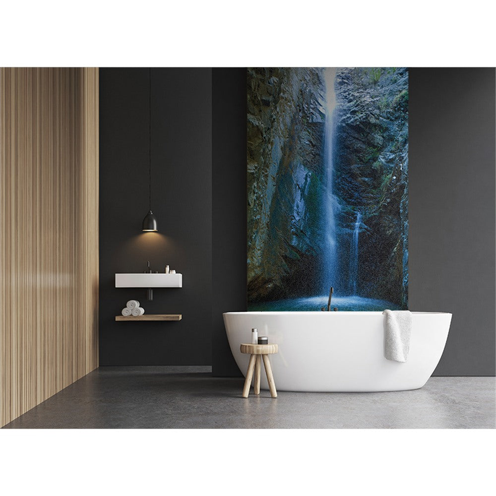 Panneau mural douche VIPANEL - Inspiration nature Grotte bleu - Finition brillant