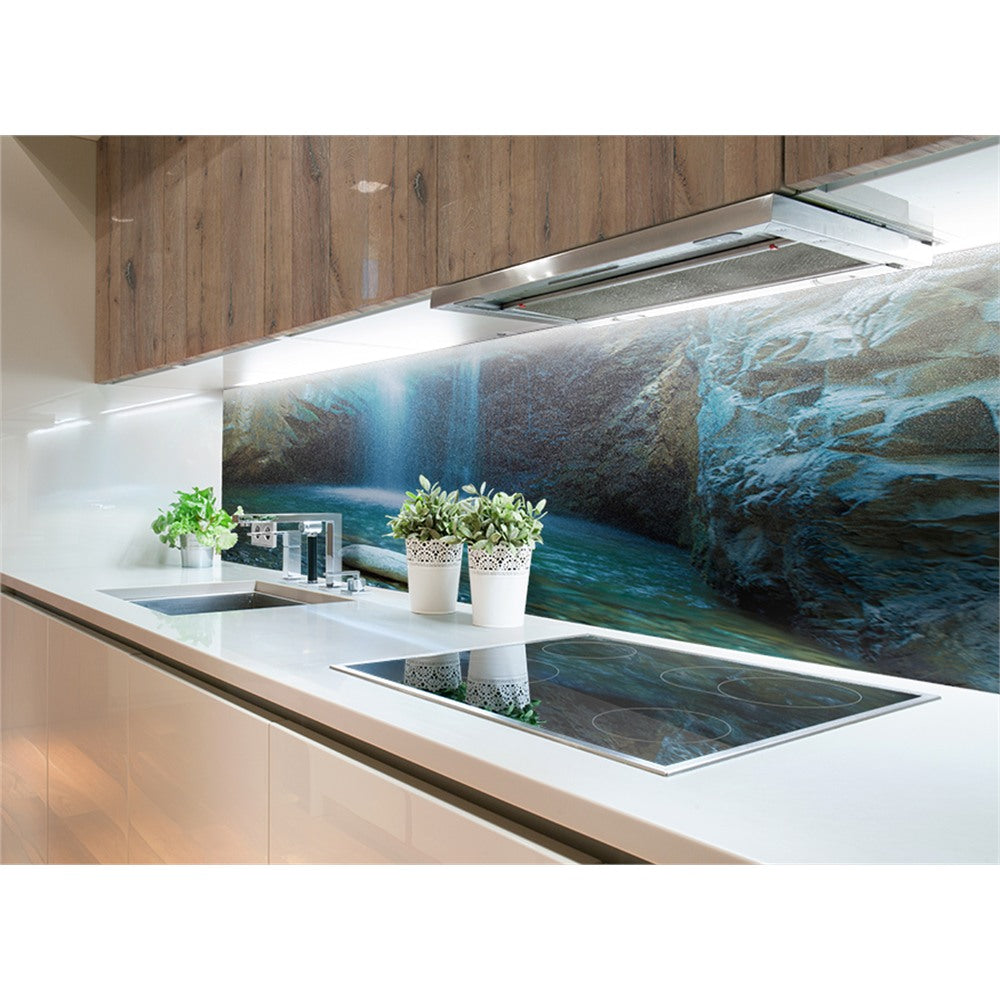 Panneau mural douche VIPANEL - Inspiration nature Grotte bleu - Finition brillant