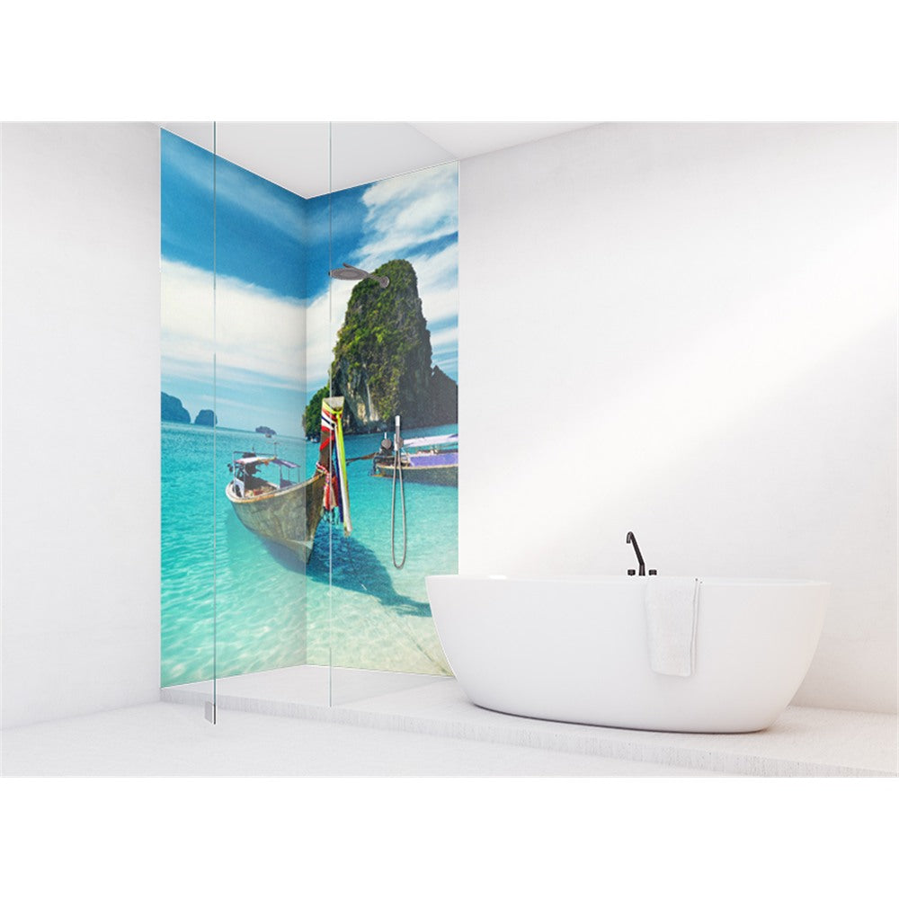 Panneau mural douche VIPANEL - Inspiration nature Thaïlande - Finition brillant