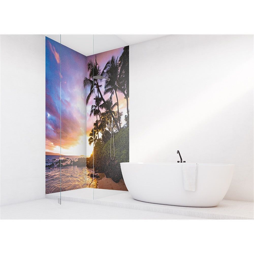 Panneau mural douche VIPANEL - Inspiration nature Coucher de soleil 1 - Finition brillant
