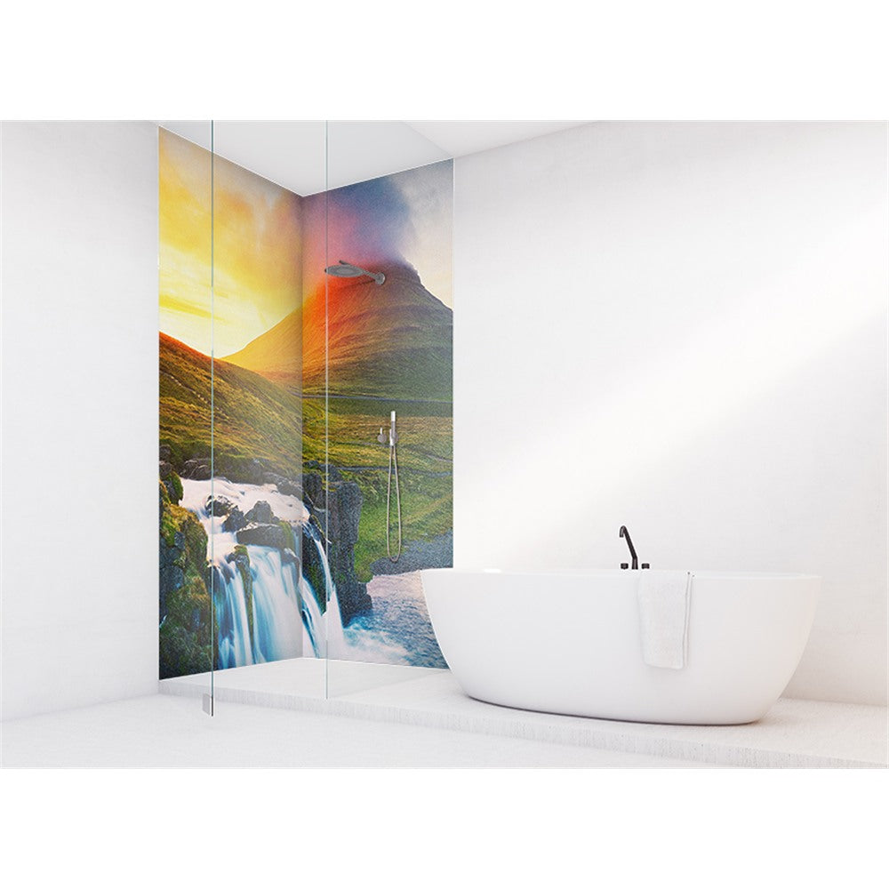 Panneau mural douche VIPANEL - Inspiration nature Islande - Finition brillant