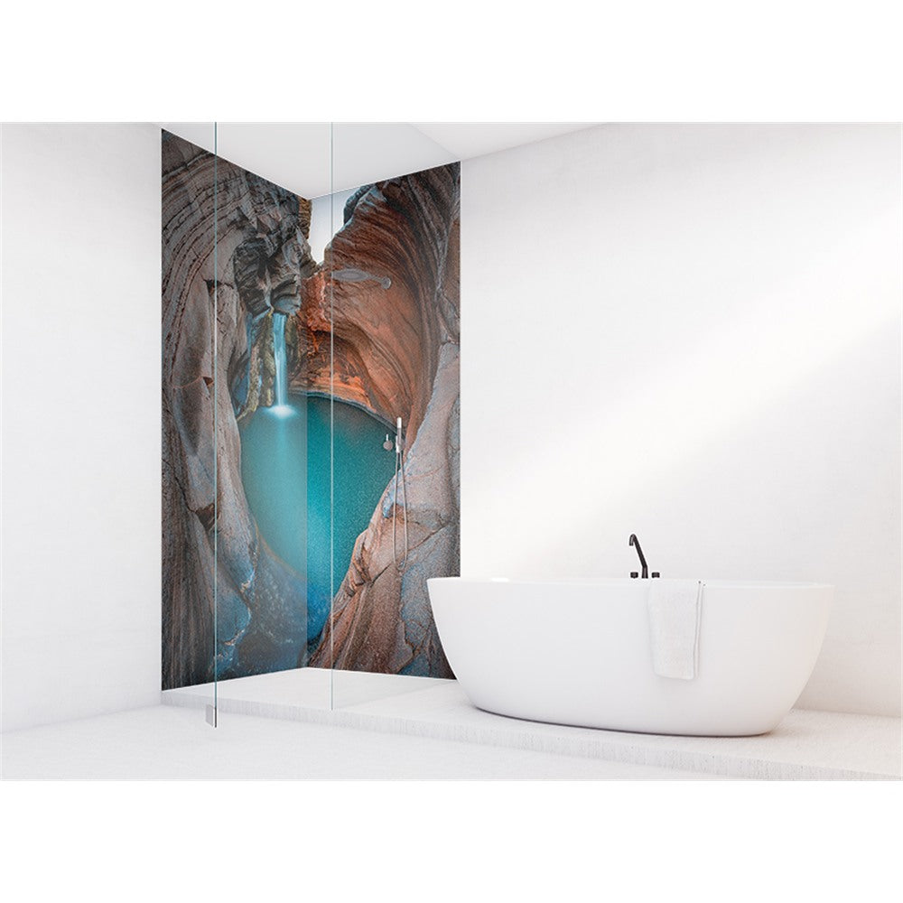 Panneau mural douche VIPANEL - Inspiration nature Piscine naturelle - Finition brillant