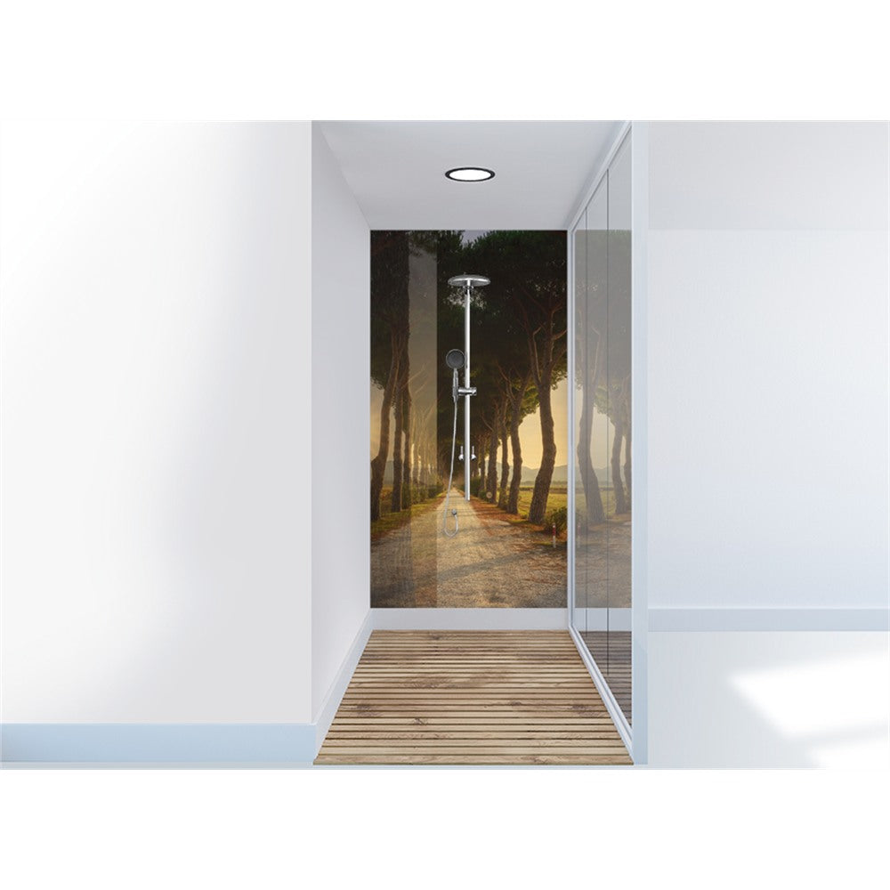 Panneau mural douche VIPANEL - Inspiration nature Chemin des pins - Finition brillant