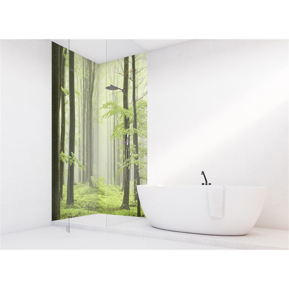 Panneau mural douche VIPANEL - Inspiration nature Brouillard forestier - Finition brillant