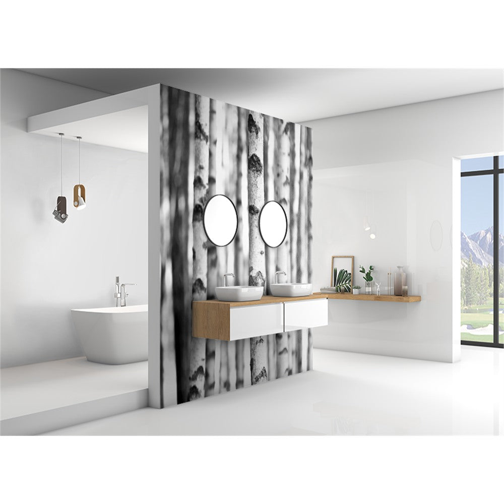 Panneau mural douche VIPANEL - Inspiration nature Bouleaux - Finition brillant