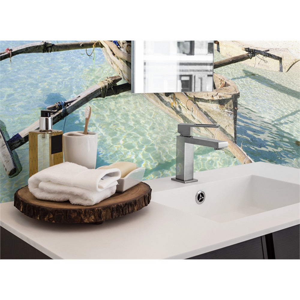 Panneau mural douche VIPANEL - Inspiration nature Bateau de pêcheur tropical - Finition brillant
