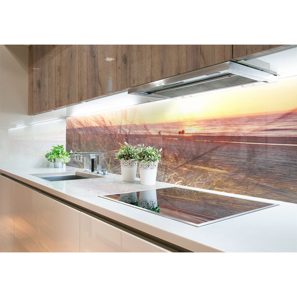 Panneau mural douche VIPANEL - Inspiration nature Dune bord de mer - Finition brillant