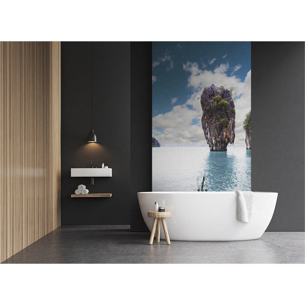 Panneau mural douche VIPANEL - Inspiration nature Thaïlande roche - Finition brillant
