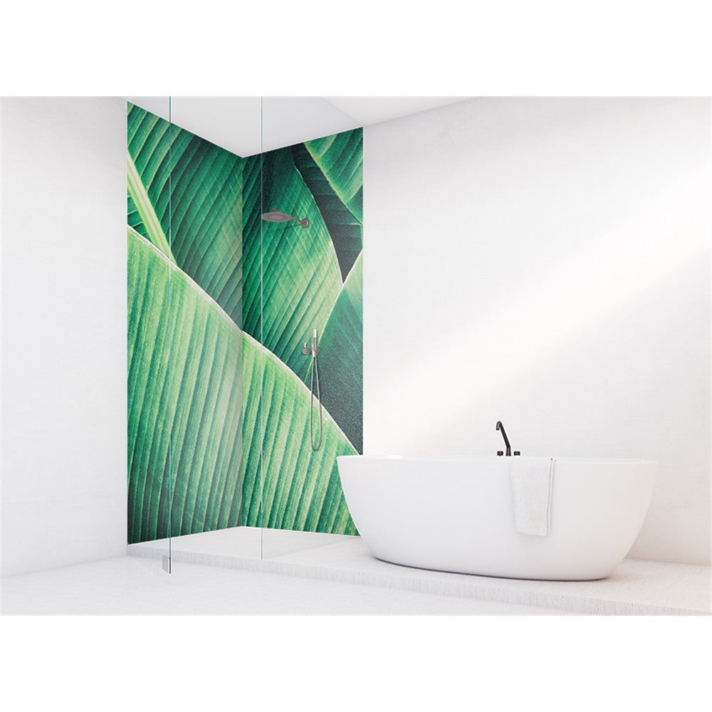 Panneau mural douche VIPANEL - Inspiration nature Feuille tropicale - Finition brillant