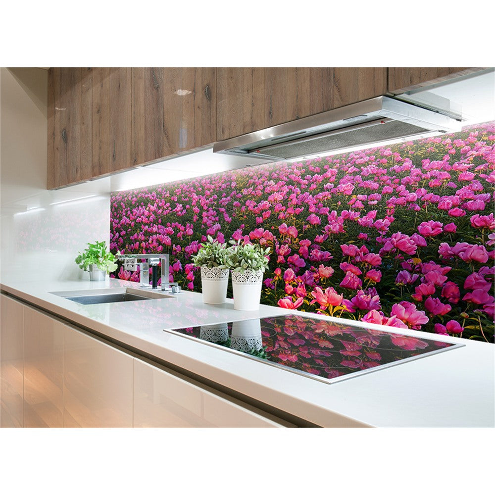 Panneau mural douche VIPANEL - Inspiration nature Pivoines - Finition brillant