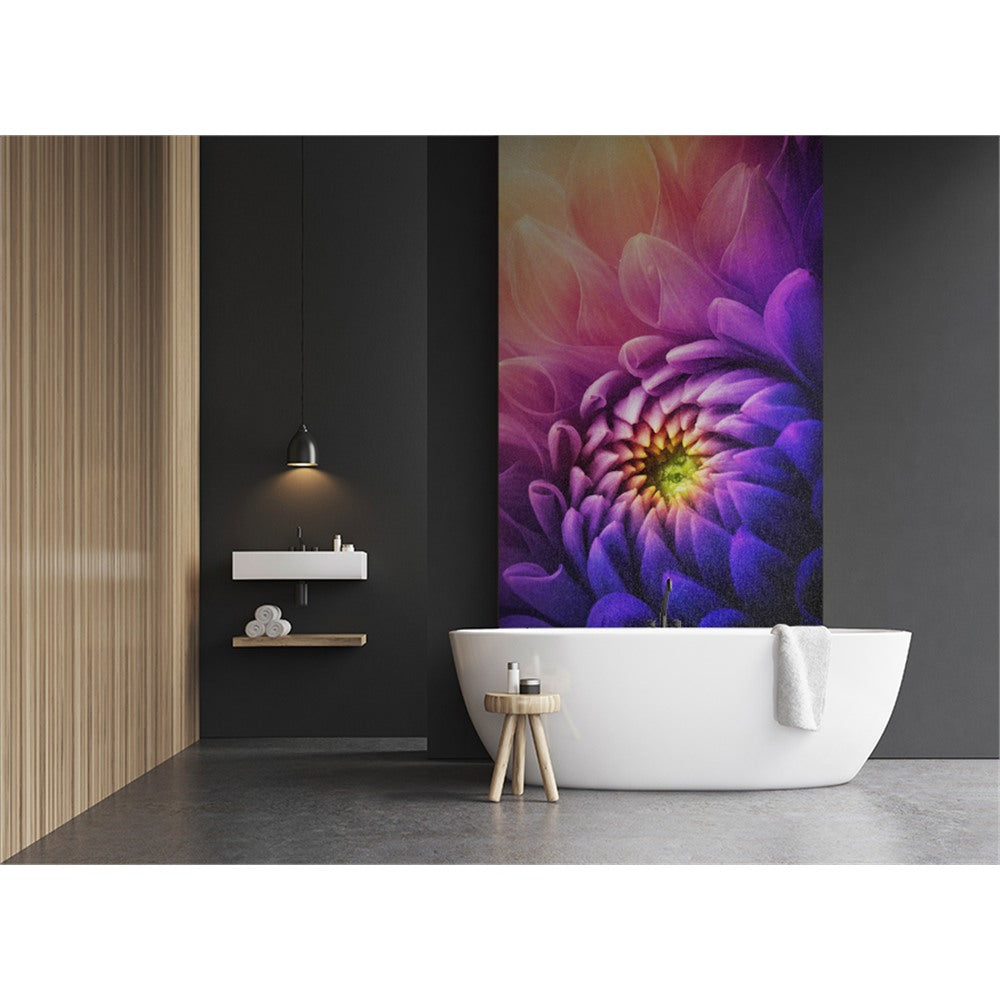 Panneau mural douche VIPANEL - Inspiration nature Chrysantheme violet - Finition brillant