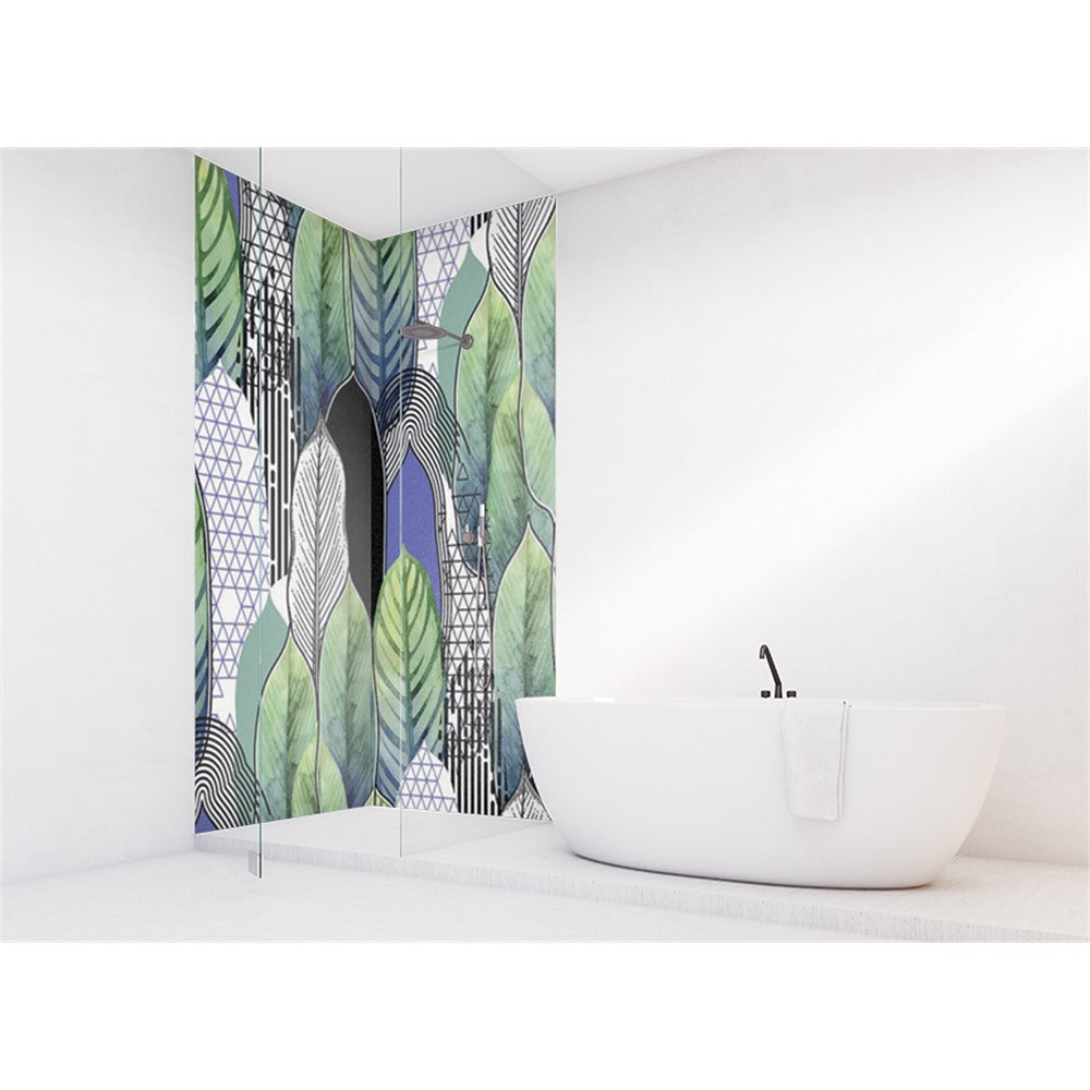 Panneau mural douche VIPANEL - Inspiration nature Papier peint feuilles petites - Finition mat
