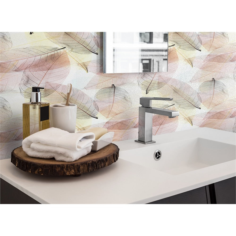 Panneau mural douche VIPANEL - Inspiration nature Feuilles transparentes - Finition mat