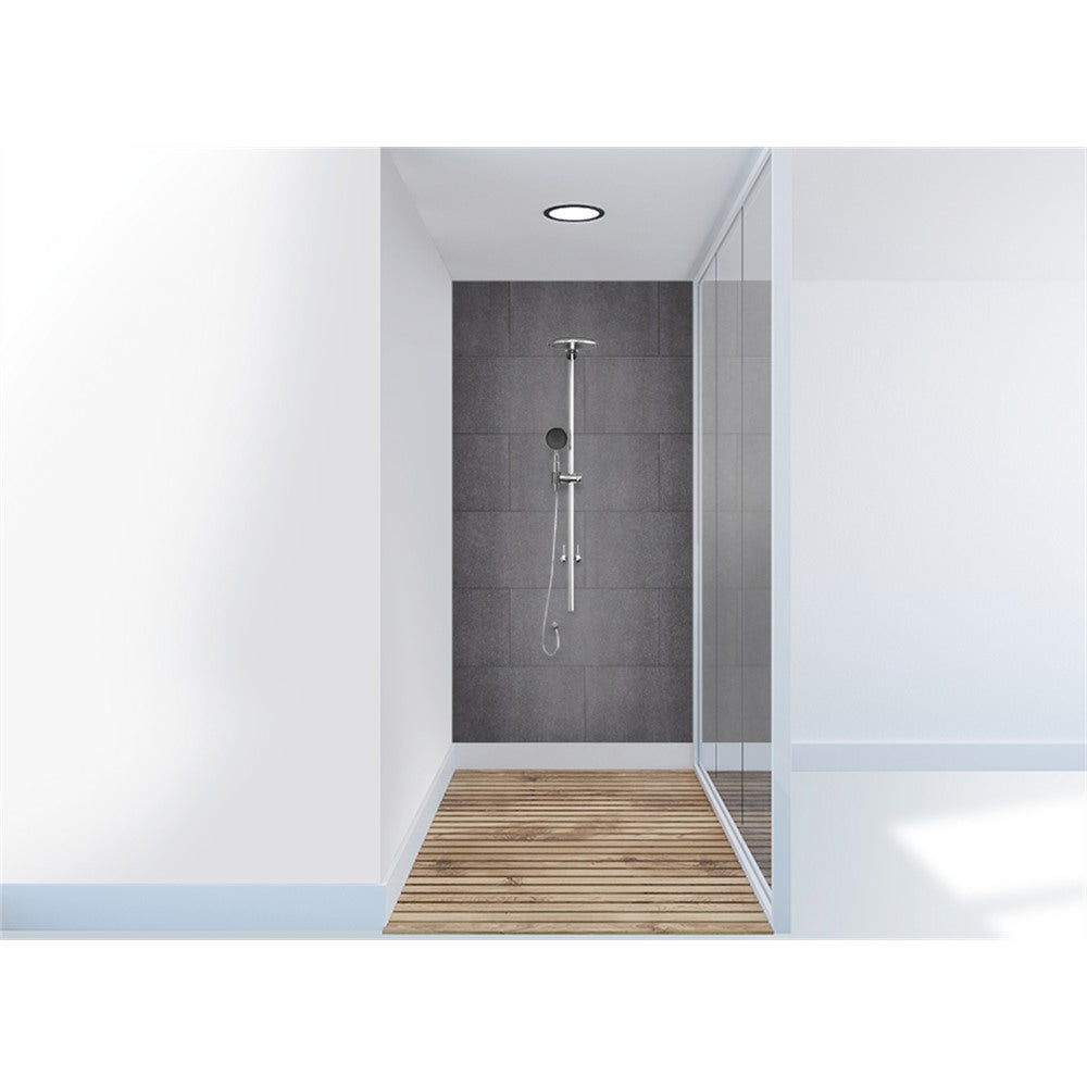 Panneau mural douche VIPANEL - Carrelage Dalle grise - Finition brillant
