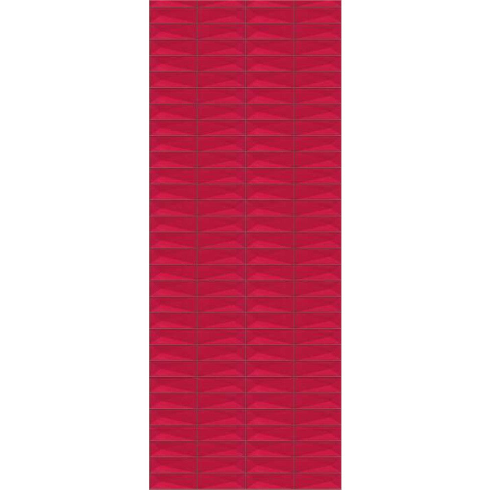 Panneau mural douche VIPANEL - Carrelage Avantgarde rouge - Finition brillant