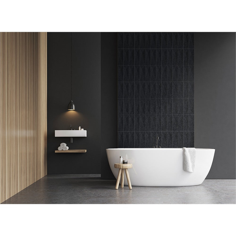 Panneau mural douche VIPANEL - Carrelage Avantgarde gris - Finition brillant