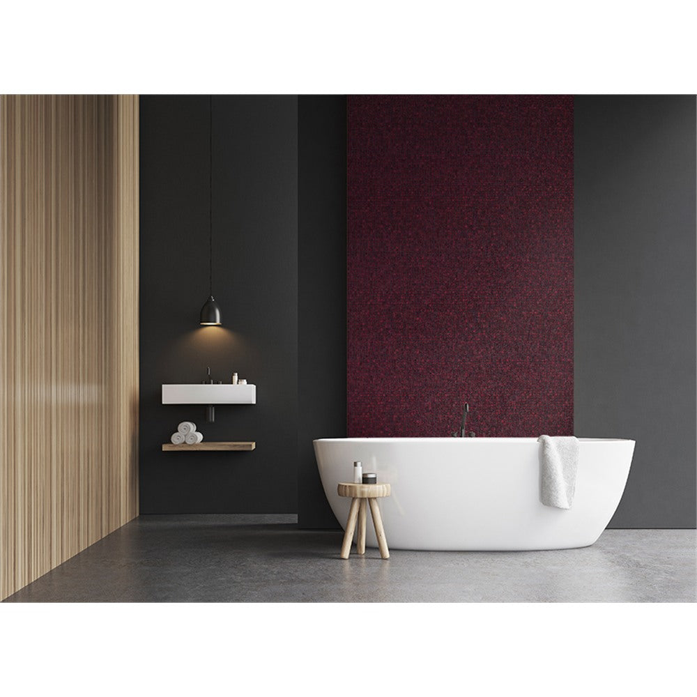 Panneau mural douche VIPANEL - Carrelage Mosaïque rubis - Finition brillant