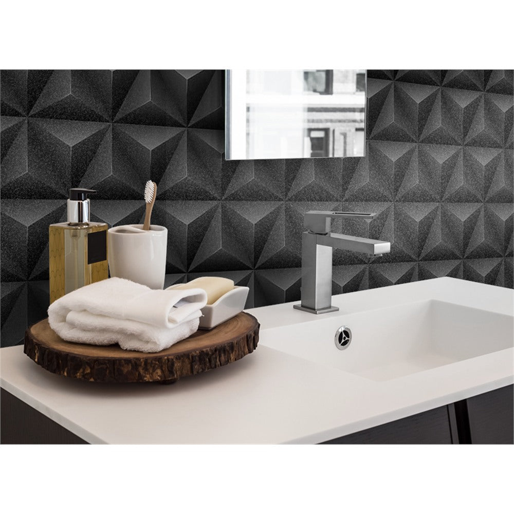 Panneau mural douche VIPANEL - Motif Moderne noir - Finition velvet - 1500 x 2550 mm