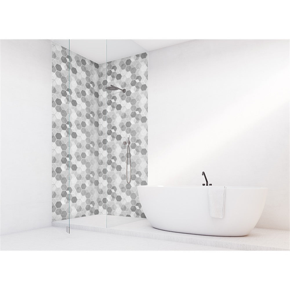 Panneau mural douche VIPANEL - Motif Cubes monochromes - Finition velvet