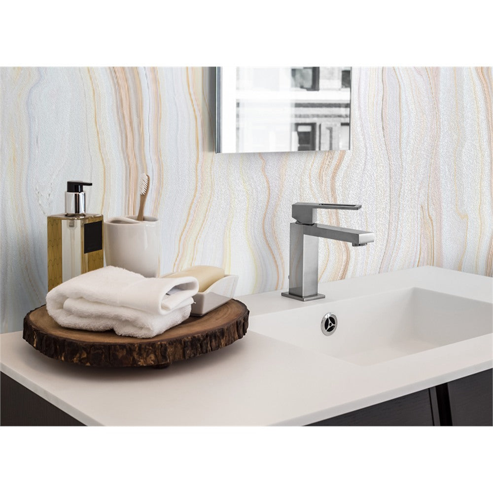 Panneau mural douche VIPANEL - Pierre Marbre naturel droit - Finition mat