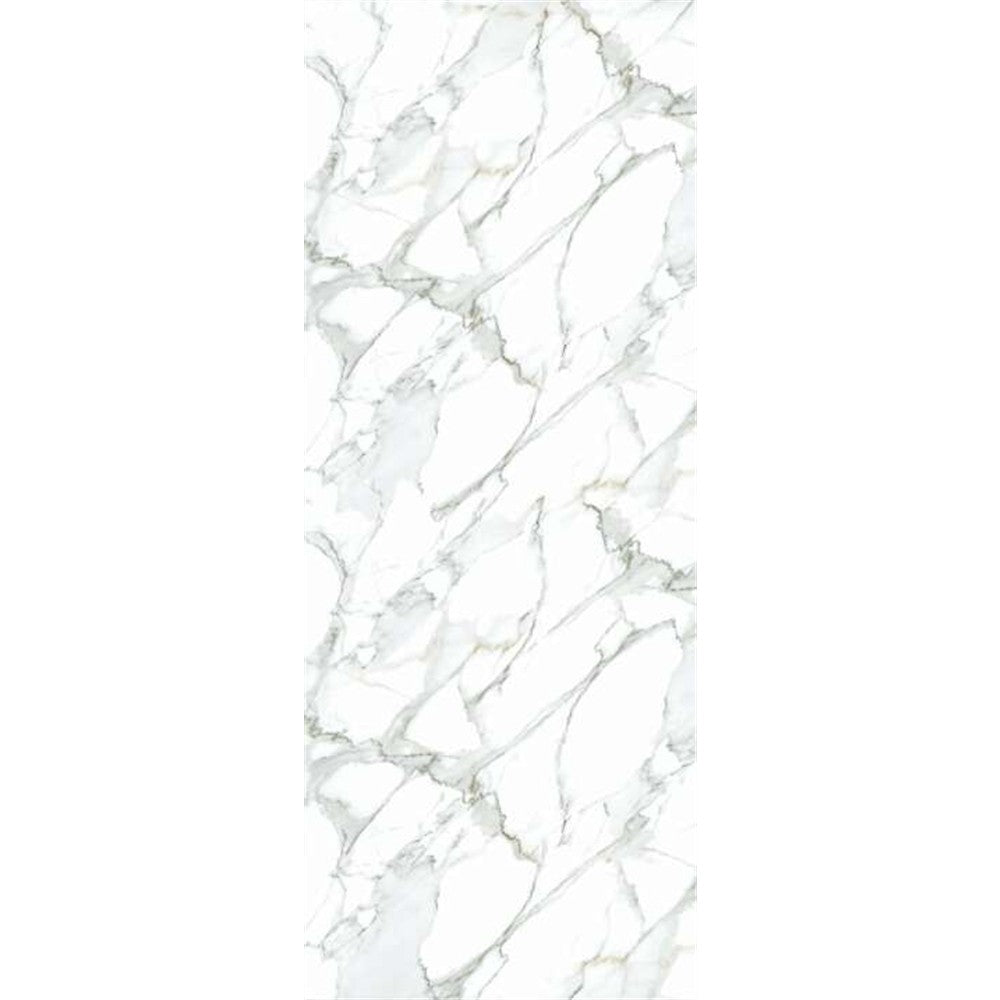 Panneau mural douche VIPANEL - Pierre marbré blanc Calacatta - Finition brillant