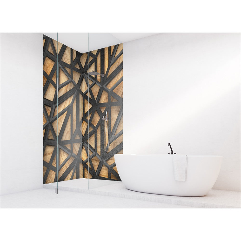 Panneau mural douche VIPANEL - Bois treillis - Finition - Finition mat