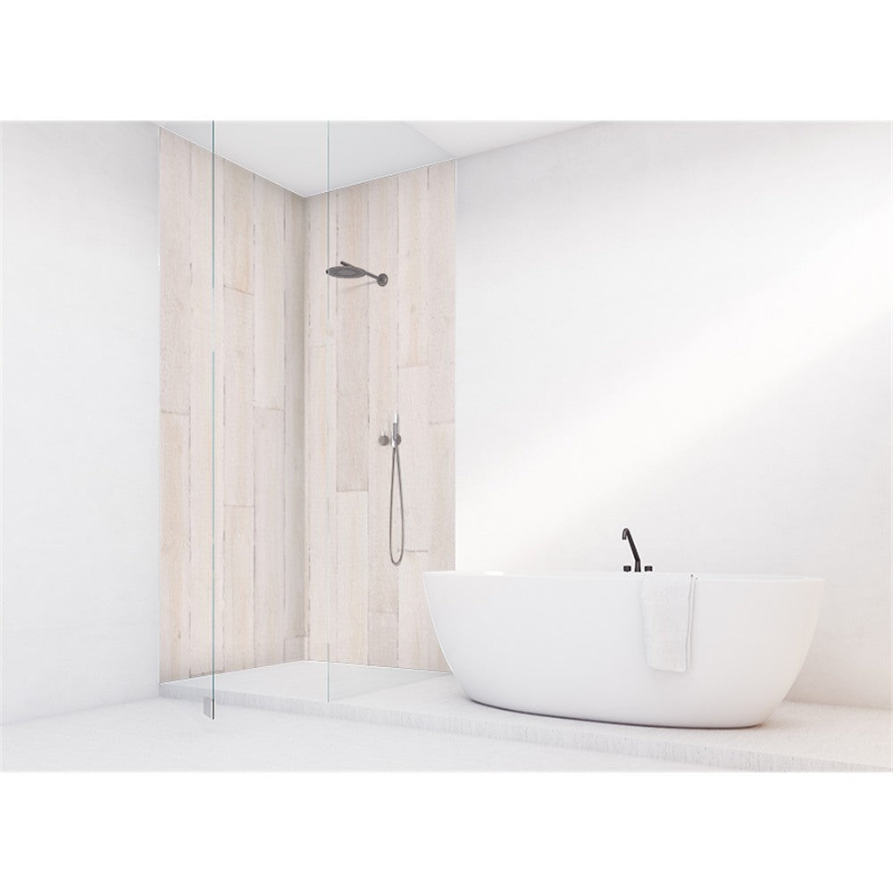 Panneau mural douche VIPANEL - Bois peint naturel - Finition - Finition mat