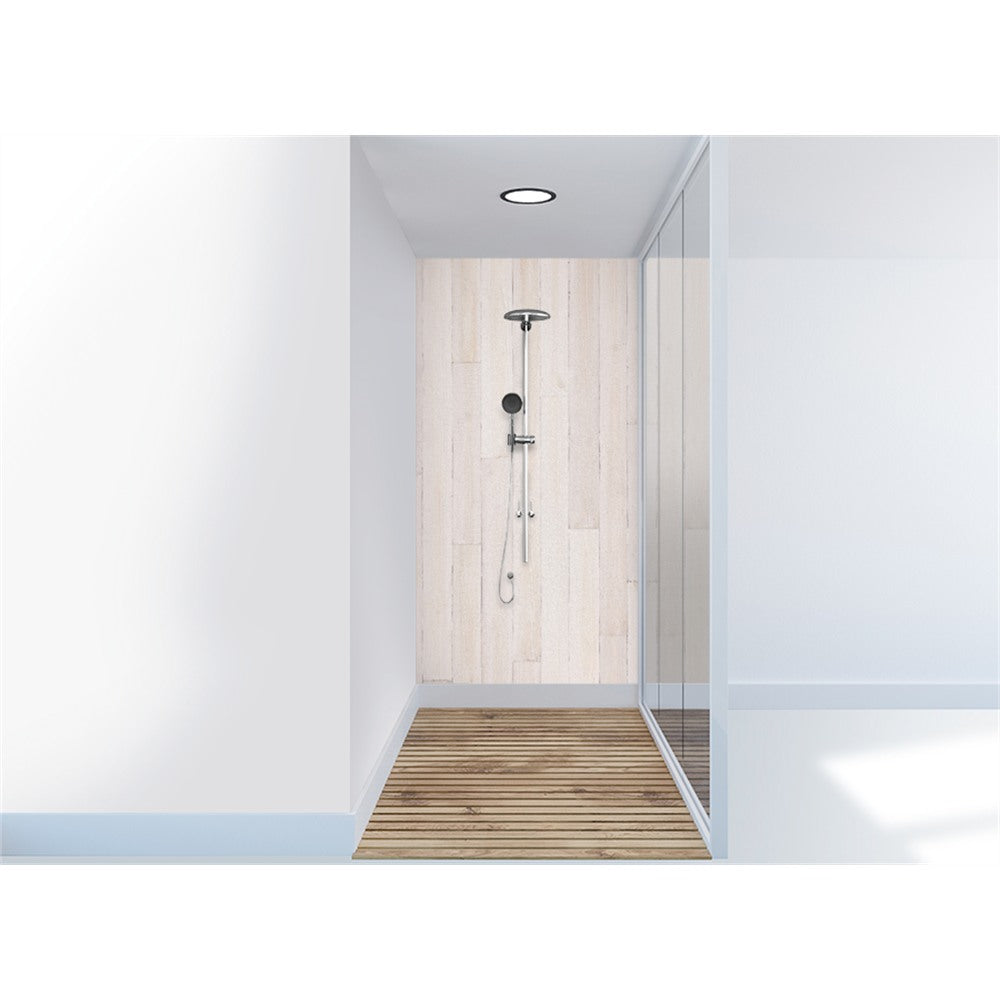 Panneau mural douche VIPANEL - Bois peint naturel - Finition - Finition mat