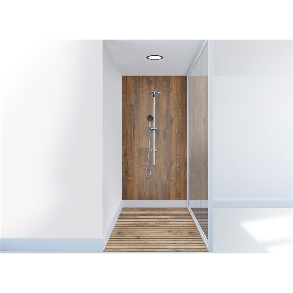Panneau mural douche VIPANEL - Bois Chêne foncé - Finition - Finition mat