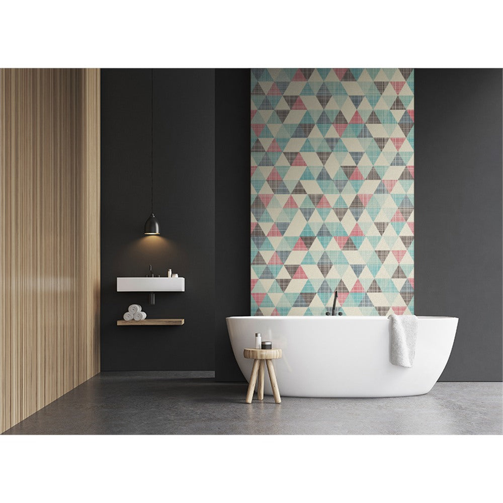 Panneau mural douche VIPANEL - Motif géométrique vintage - Finition velvet