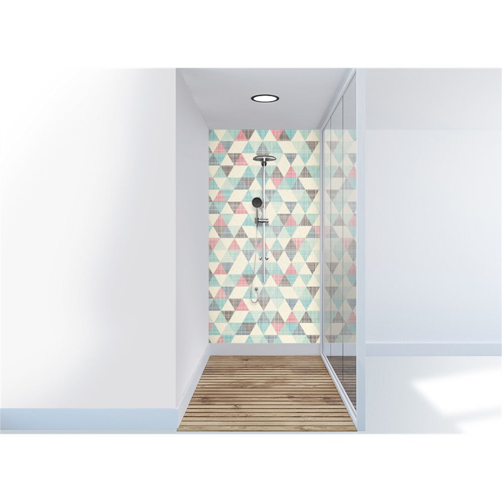 Panneau mural douche VIPANEL - Motif géométrique vintage - Finition velvet