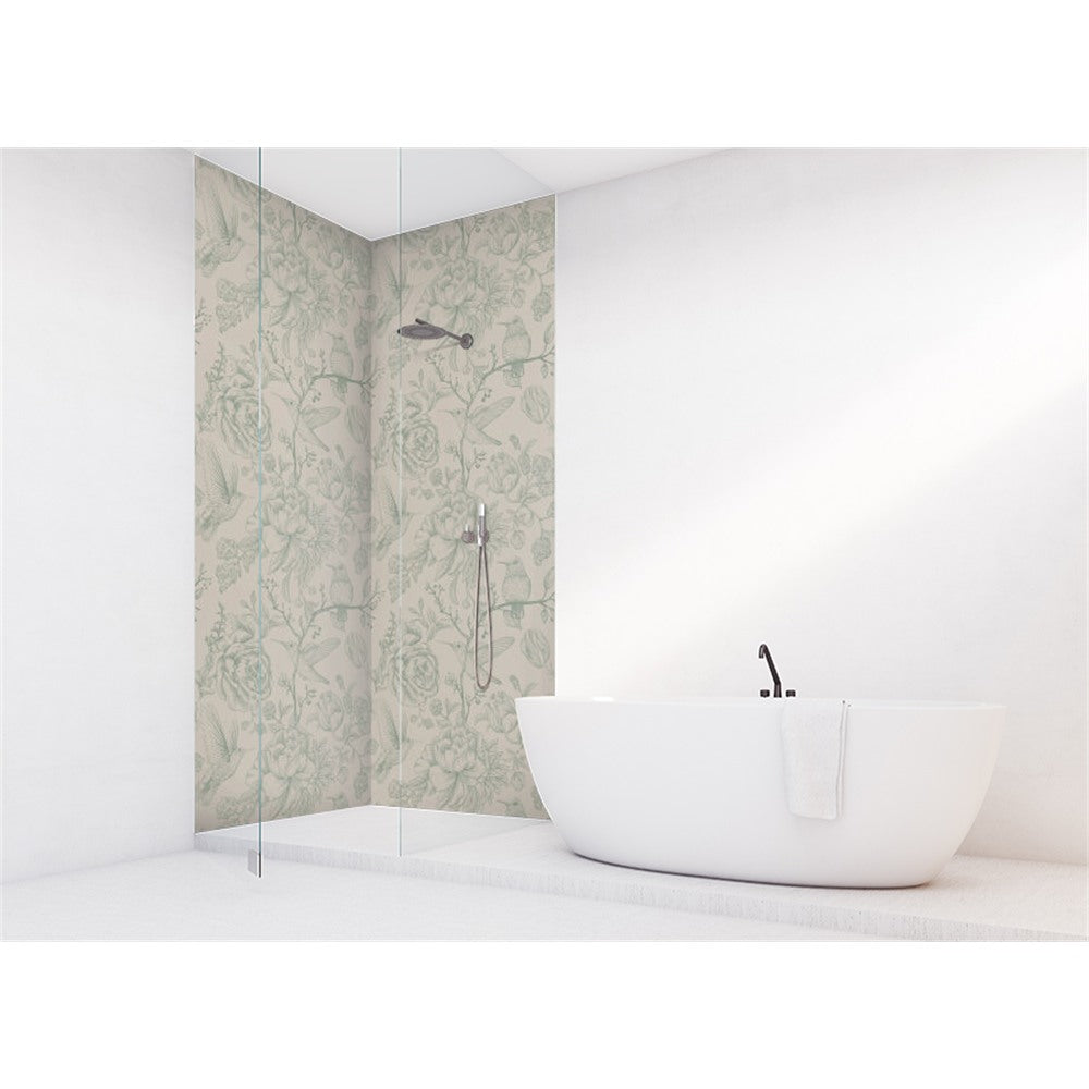 Panneau mural douche VIPANEL - Flore réinventé jardin secret - Finition velvet