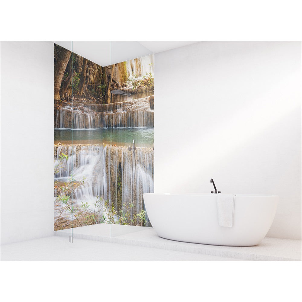 Panneau mural douche VIPANEL - Inspiration nature chute eau 2 - Finition - Finition brillant
