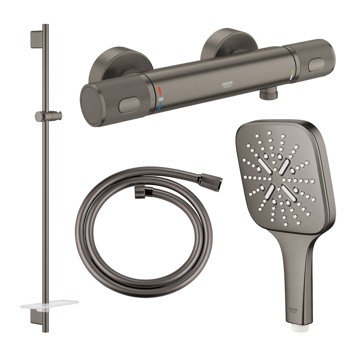 GROHE Pack douche avec mitigeur + douchette + barre de douche + flexible