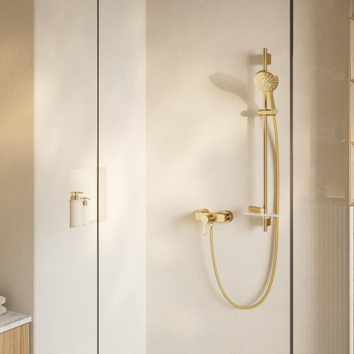 GROHE Pack douche avec mitigeur + douchette + barre de douche + flexible