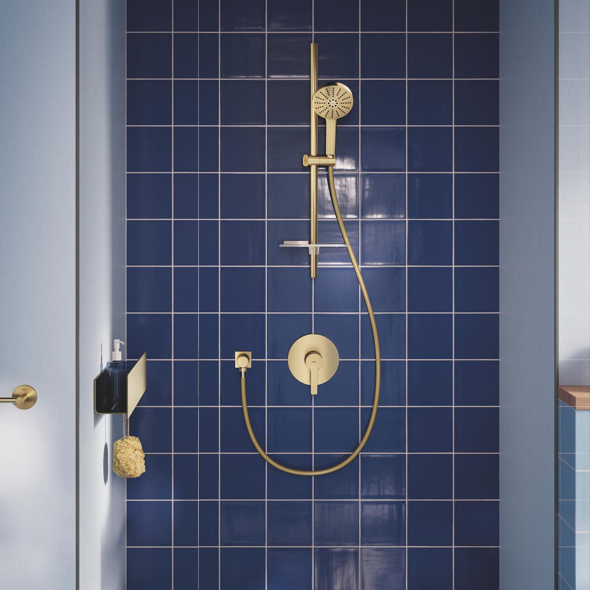 GROHE Pack douche encastré avec mitigeur monocommande + douchette + barre de douche + flexible + coude