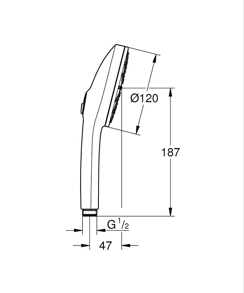 GROHE Pack douche encastré avec mitigeur monocommande + douchette +barre de douche + douche de tête + flexible + coude