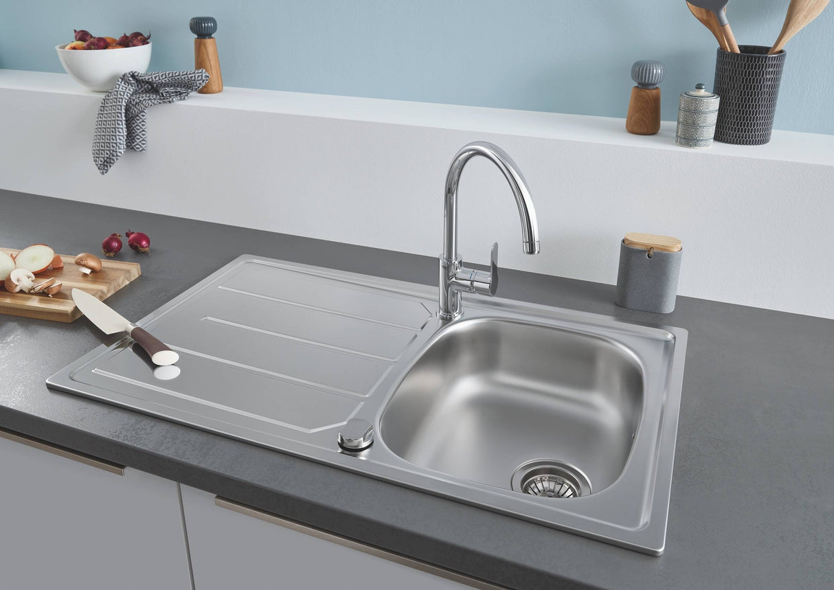 GROHE Bau Pack évier inox 1 bac + mitigeur cuisine