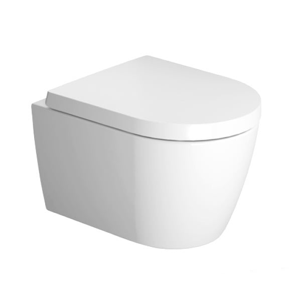 Cuvette WC suspendu compacte sans bride DURAVIT ME by Starck, design moderne et épuré pour salle de bains élégante.