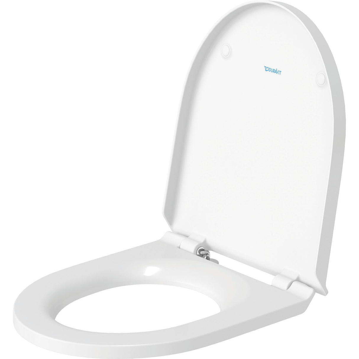 Abattant WC blanc Duravit, siège de toilette avec couvercle, design moderne.