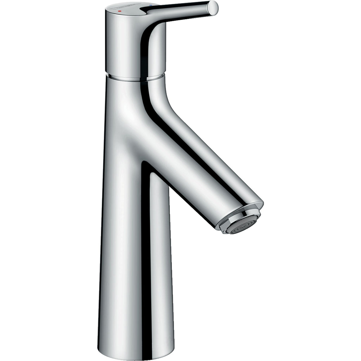 Mitigeur chromé Hansgrohe, robinet salle de bain, design moderne, couleur argentée.