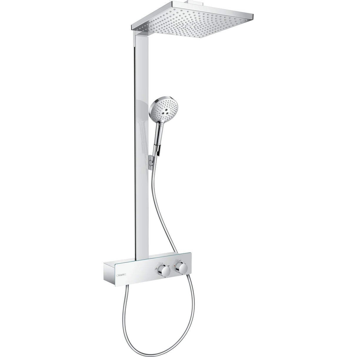 Colonne de douche Grohe, mitigeur thermostatique, couleur chromée, design moderne