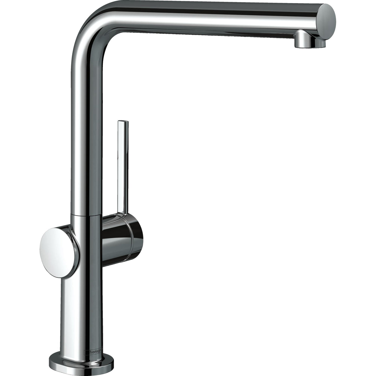 Robinet de cuisine Hansgrohe, mitigeur, couleur chromé, design moderne.