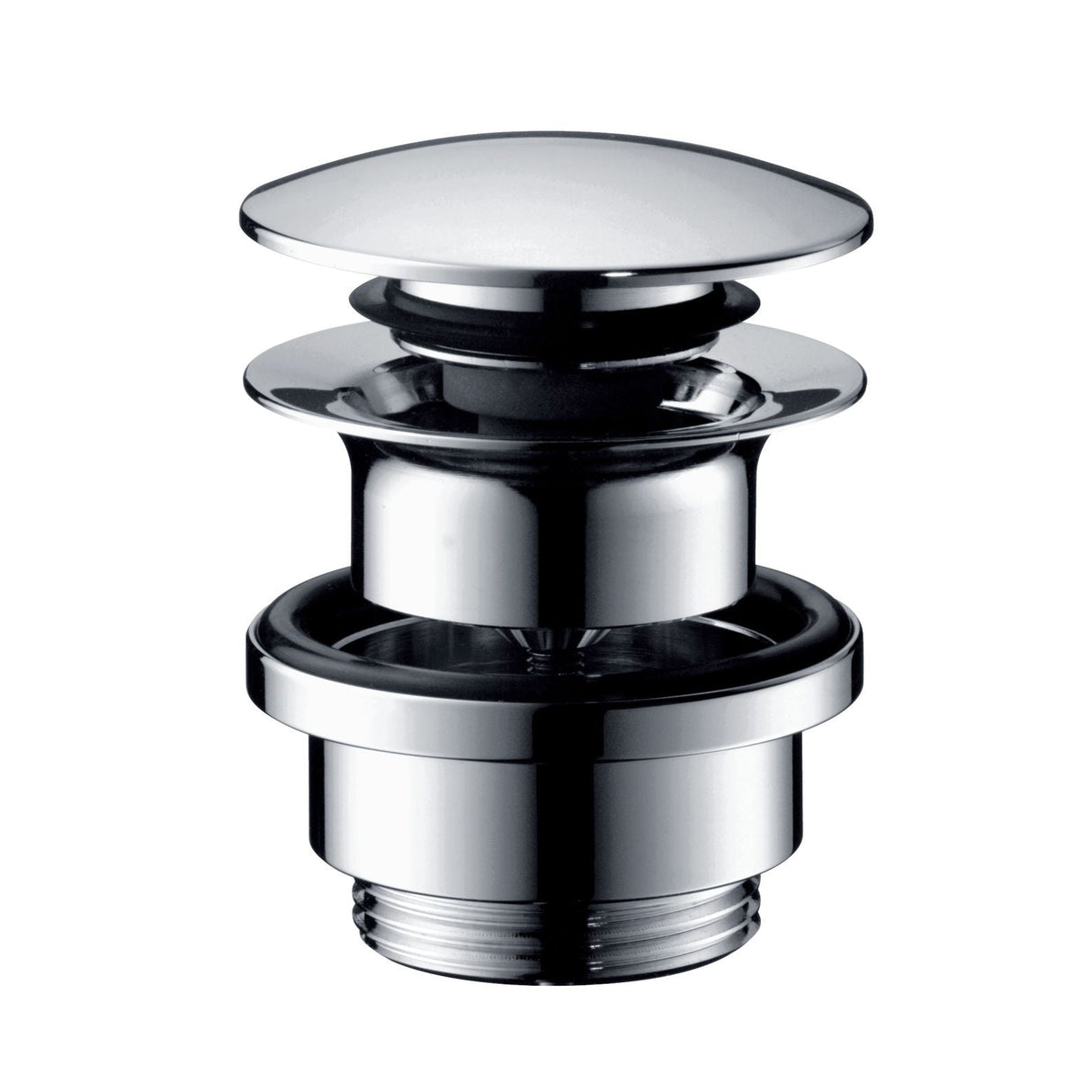 Bonde clic-clac Grohe, accessoire sanitaire, finition chromée brillante.