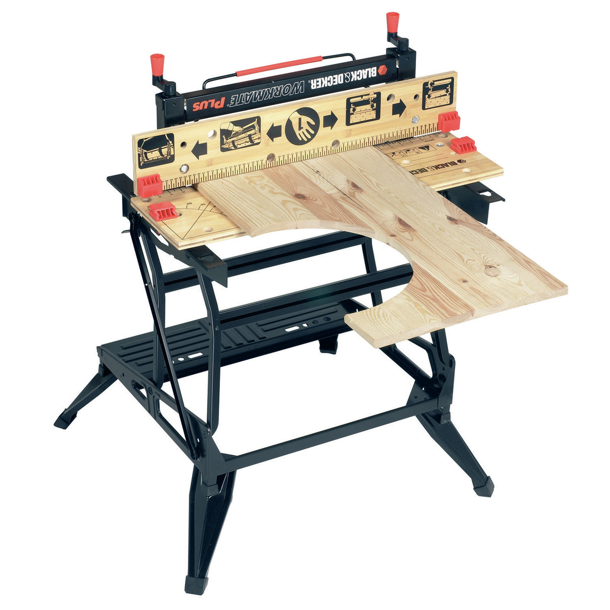 Etabli pliant Black+Decker Workmate, établi d'atelier, couleur noir et bois