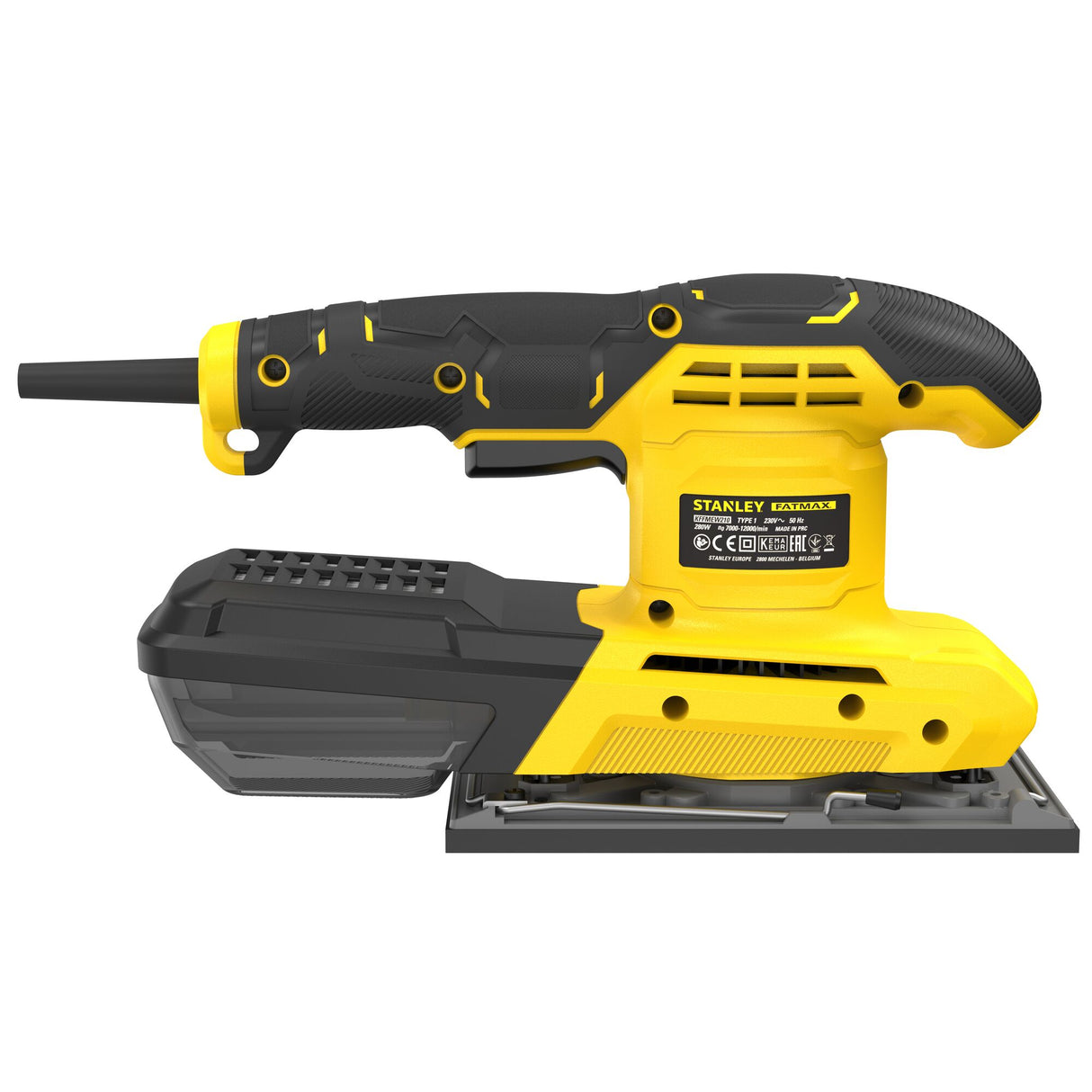 Ponceuse électrique Stanley, type outil électroportatif, couleur jaune et noir